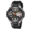 SYNOKE 67606 5ATM Waterproof Men Fashion Luminous Display Stopwatch Watch Dual Display Digital Watch