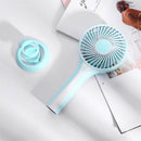 Well Star WT-D6 Portable Mini USB Fan with Base Chargeable Desktop Air Cooling Fan Air Cooler Silent Cooling Fan For Home Office Student Dormitory Outdoors Travelling