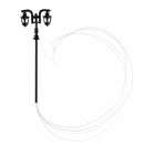 5Pcs/Set 1: 100 HO Scale LED Model Garden Lights Street Light Road Lamps 2-Head