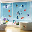 Coloful Under Water World Wall Sticker Living Room Home Decoration Creative Decal DIY Mural Wall Art