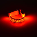 Leopard Hand Strap Wristband LED Reflective Light Shine Flash Glowing Luminous Armband Lights