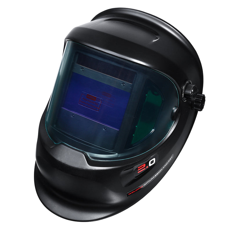 Upgrade Wide Screen Solar Welding Helmet Auto Darkening Tig Mig Welder Mask Cap