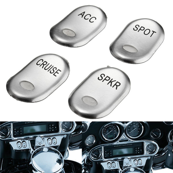 Chrome Brushed Rocker Switch Cover For Harley Electra Glide FLHTCU 1996-2013