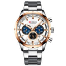 CURREN 8355 Business Men Watch Waterproof Luminous Display Stainless Steel Quartz Watch