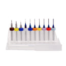 Drillpro 10pcs Upgrade 0.1-2mm Blue NACO Coating PCBCNC Drill Bit for Circuit Boards PCB Drill Bit