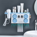 Multifunction Toothbrush Holder Automatic Toothpaste Dispenser Hair Dryer Rack