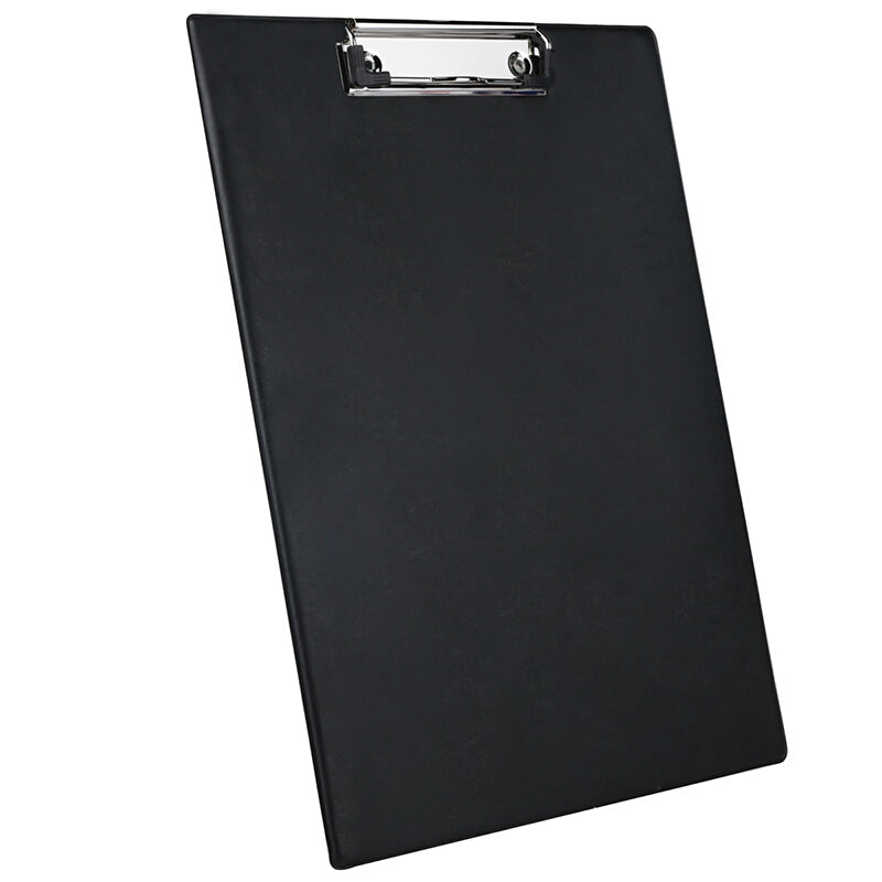 Deli 9224 A4 PVC Clip Board Portable Black Writing Board Clipboard Office School Meeting Accessories With Metal Clip