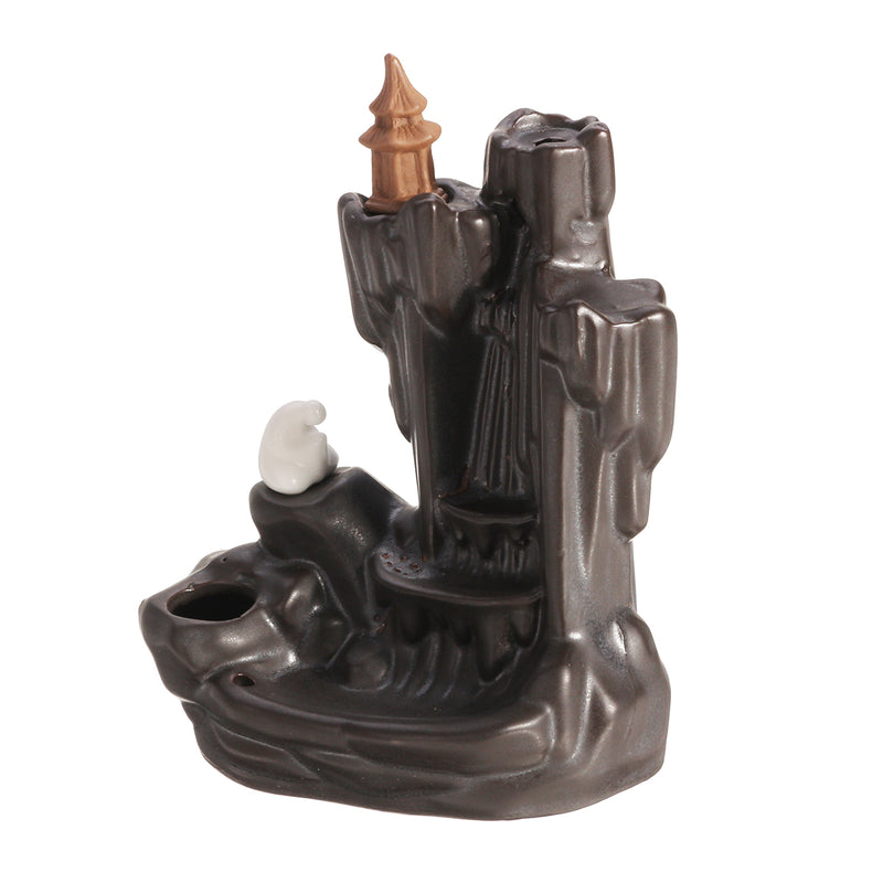 Ceramic Incense Holder Burner Backflow Incense Burner Waterfall Holder Home Decorations With 10 cones