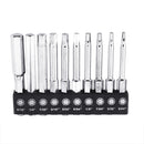 Drillpro 20pcs 60mm H1.5-H12 Hex Head Screwdriver Bit 1/4 Inch Hex Shank Metric Inch Magnetic Screwdriver Bits