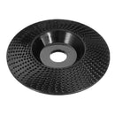 Drillpro Black 100x16/110x22mm Bevel Arc Wood Carving Disc Tungsten Carbide Shaping Disc Angle Grinding Wheel Sanding Carving Rotary Tool Abrasive Disc for Angle Grinder