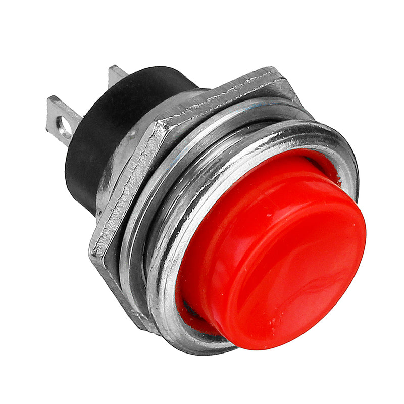 10Pcs 3A 125V Momentary Push Button Switch OFF-ON Horn Red Plastic
