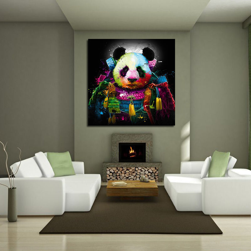 Miico Hand Painted Oil Paintings Animal Panda Paintings Wall Art For Home Decoration