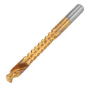 Drillpro 6Pcs 4-12/4-20/4-32mm Step Drill Bit with 3/6/8mm Hole Grooving Drill Bits Saw Carpenter Woodworking Tool