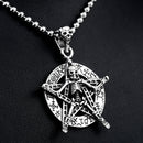 Men Punk Skull Stainless Steel Star Pendant Chain Ball Necklace Selection Jewelry