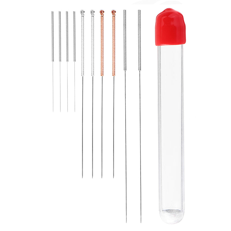 5pcs 0.2/0.4/0.6/0.8/1.0mm MK10 Extruder Nozzle Each + 2pcs 0.2/0.4/0.6/0.8/1.0mm Cleaning Needle Each Kit For 3D Printer Parts