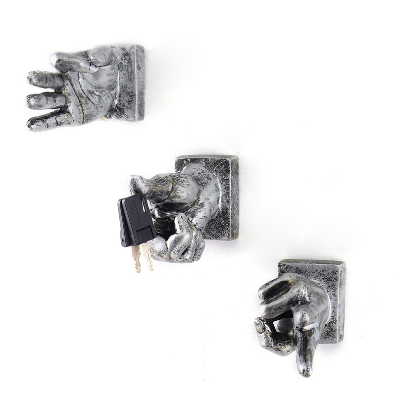 OK/Victory/Thumb Sign Silver Finger Hand Resin Living Room Table Decorations Ornament