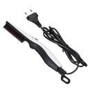 Unisex Electric Beard Straightener Brush Portable Quick Hair Straightening Curling Comb Constant Temperature Negative Ion Hair Styling Tool