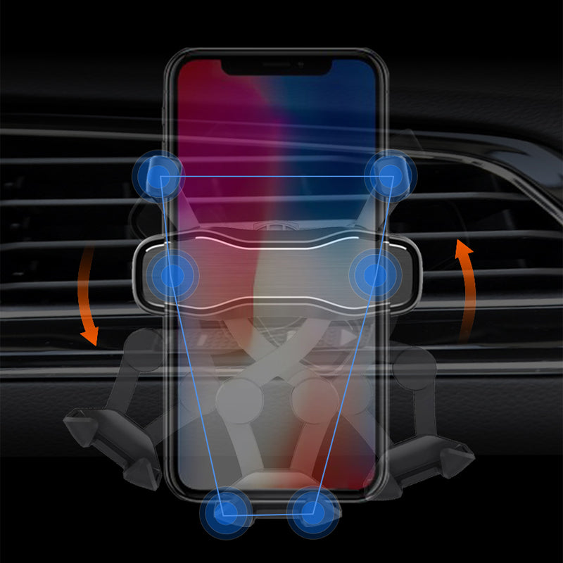 Bakeey Metal Gravity Linkage Air Vent Car Phone Holder For 4.0-6.5 Inch Smart Phone Samsung iPhone Xiaomi Huawei