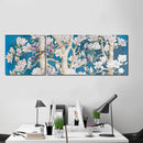 Miico Hand Painted Three Combination Decorative Paintings Oak flower Wall Art For Home Decoration