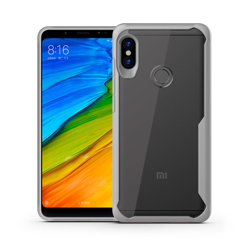 Bakeey Transparent Shockproof Silicone Frame+Acrylic Protective Case For Xiaomi Redmi Note 6 Pro