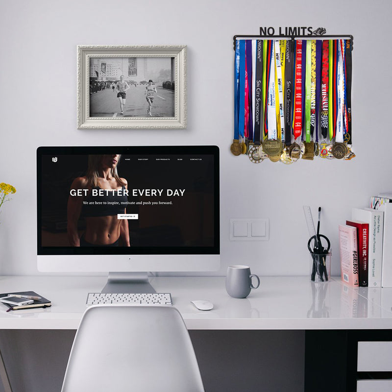 Urban Active Sports Medal Holder No Limits Medal Display for 60 Medals Display Box