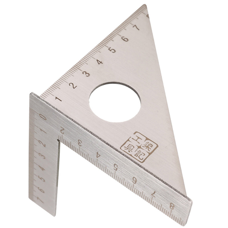Stainless Steel Woodworking Ruler Square Layout Miter Triangle Rafter 45 Degree 90 Degree Metric Gauge Measuring Tools