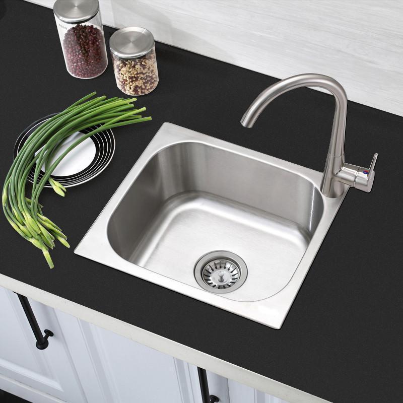 Square Design Stainless Steel Washing Sink Small Kitchen Collapsible Sink Single 420x360x200MM