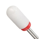 Electric White Ceramic Nail Drill Bit Manicure Machine Tool Smooth File Polish 3/32