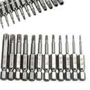 12pcs 1/4 Inch 50mm T5-T40 Magnetic Torx Screwdriver Bits Set