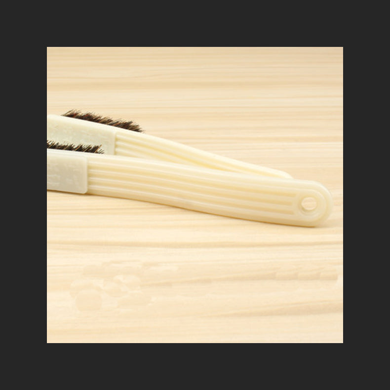 MYTEC 4/6row Pig Bristle Brush Collectables - Autograph Tools for Maintenance Cleaning Walnut Bristle Brush Polishing and Oil Brush Tool