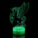 3D Visual Night Light LED Touch Remote Control Gift Home Party Decor USB Table Lamp