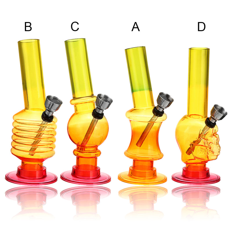 Acrylic Smoking Hoo kah Pipe Water Pipe Plastic Translucent 5.7inch Height