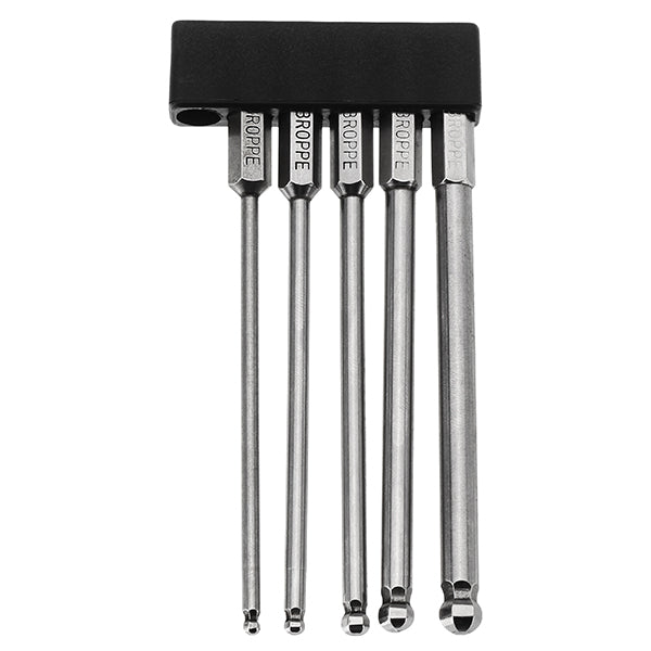 Broppe 5pcs 2.5/3/4/5/6mm 100mm Magnetic Ball Screwdriver Bits 1/4 Inch Hex Shank