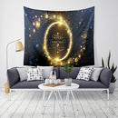 Loskii LWG7 Christmas Tapestry Santa Print Wall Hanging Tapestry Art Christmas Decorations For Home Deco