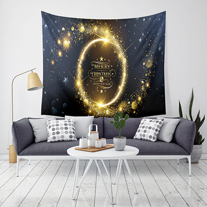 Loskii LWG7 Christmas Tapestry Santa Print Wall Hanging Tapestry Art Christmas Decorations For Home Deco