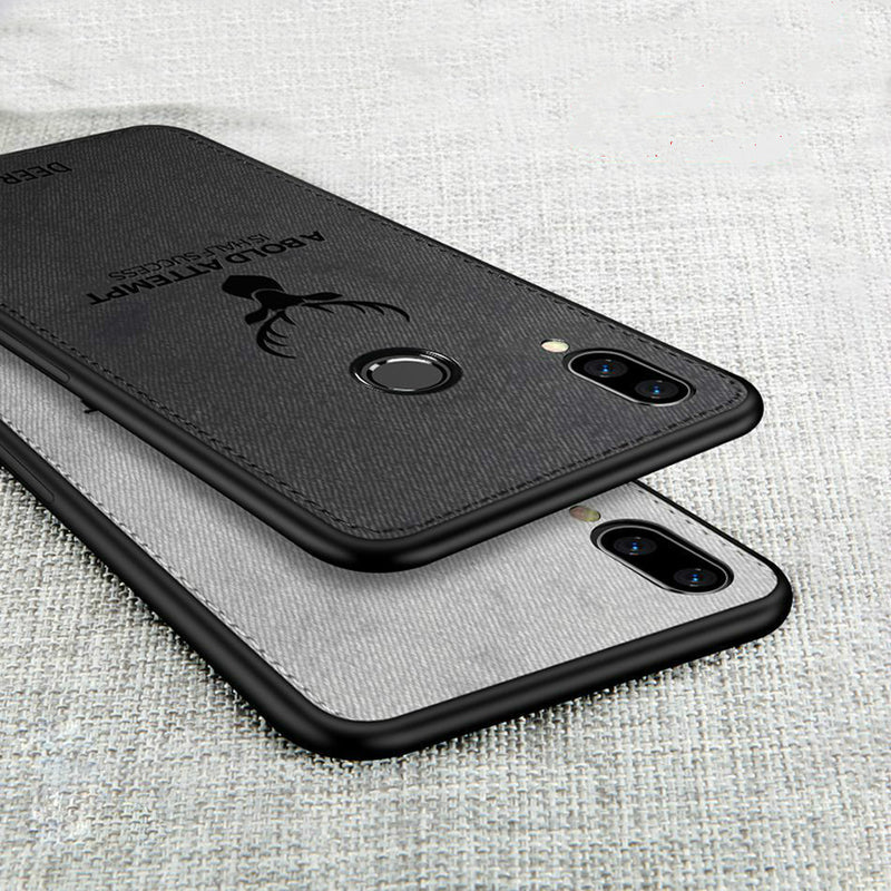 BAKEEY Deer Shockproof Cloth&TPU Protective Case For Xiaomi Redmi Note 7 / Redmi Note 7 Pro