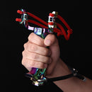 IPRee Outdoor Tactical Stainless Steel Bow Slingshot Rubber Band Catapult Camping Game Kit