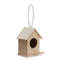 Wooden Bird House Feeder Wild Birds Nest Home Garden Nesting With Hanging Bird Net