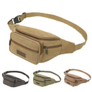 Mens Canvas Waist Fanny Pack Military Travel Hiking Belt Bag Functional Waist Bag