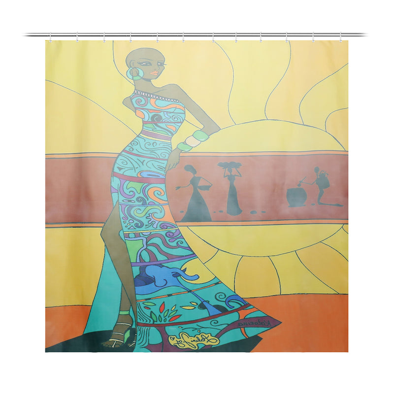 Shower Curtain Polyester Bathroom Shower Curtain Decor Waterproof Bathroom Decor with Hooks