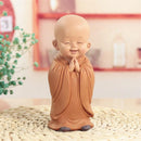 Resin Hand-carved Statue Monk Sculpture Gift Car Home Decorations