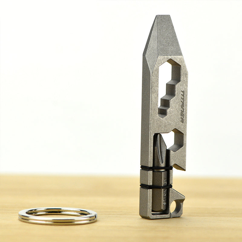 TITANER 4 In1 Titanium Alloy Multifunctional Tools Opener Wrench Screwdriver Knife Pendant EDC Survival Tools