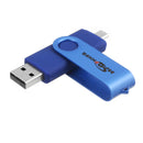Bestrunner 2 In 1 Type-C USB 2.0 16GB OTG Flash Drive U Disk 360 Degree Rotation for Type-C Smart Phone Tablet Laptop