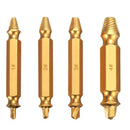 Drillpro 4Pcs Double Side Damaged Screw Bolt Extractor Drill Bits Gold Oxide Edition Stripped Screw Removers
