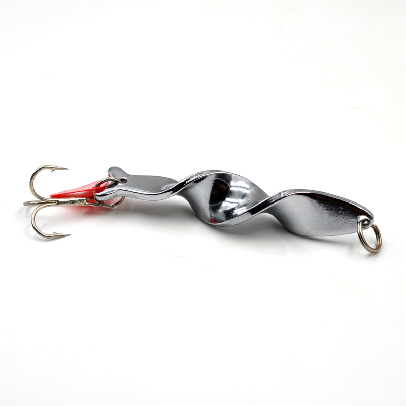 1PCS 10g 14g 21g 28g Metal Spiral Spinner Hard Baits Spoon Fishing Lure Treble Hook Spinner