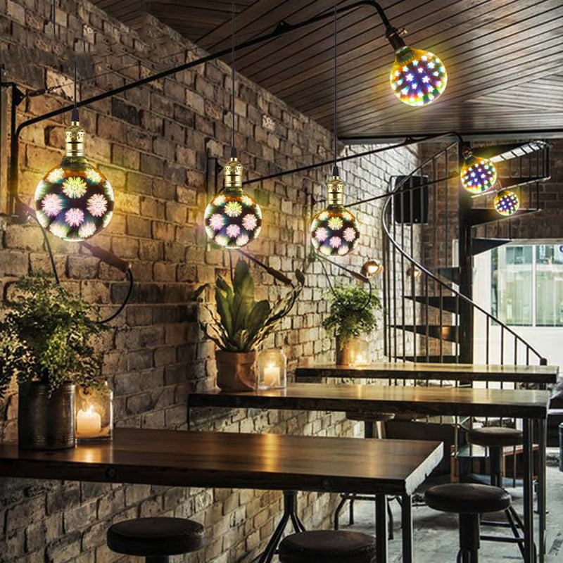 G95 E27 Warm White Starry Sky Snowflake Ball-Shaped LED Light Bulb Desk Night Lamp Home Festival Decor 85-265V