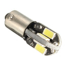 2pcs 12V Ba9s 2W 100LM 6000K T4W White 6 SMD LED Dashboard License Wide Light Lamp Motorcycle Car