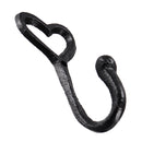 Black Loveheart Cast Iron Key Coat Hook Wall Mounted Heart Hanger Home Decor
