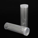 10Pcs/Set 25mm Round Clear Plastic Coin Tube Coin Holder Container for Quarter Dollar Storage Tube Screw