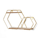 24x42x10cm Wall Shelf Iron Double Diamond House Decorations Living Room Storage